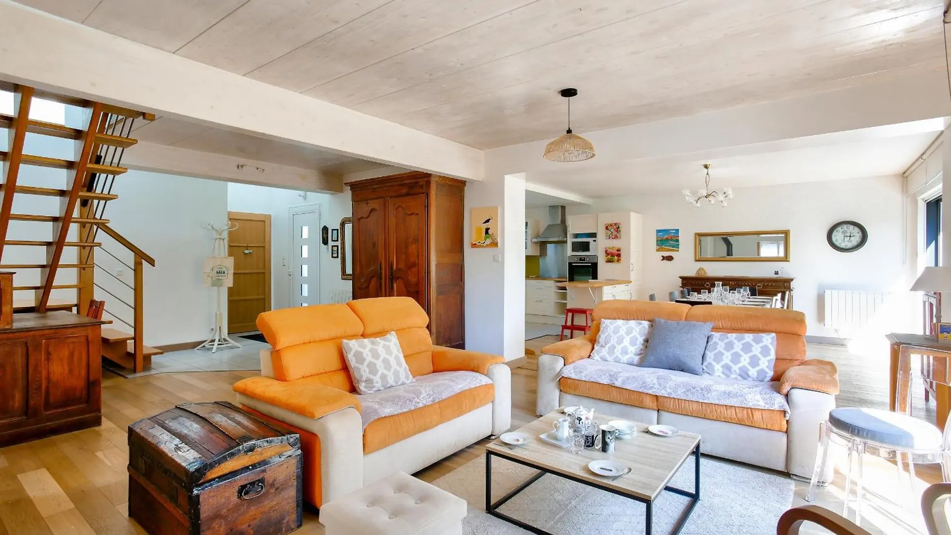 度假居 600M De La Plage, Jardin, Maison Pour 10 圣布里亚克滨海