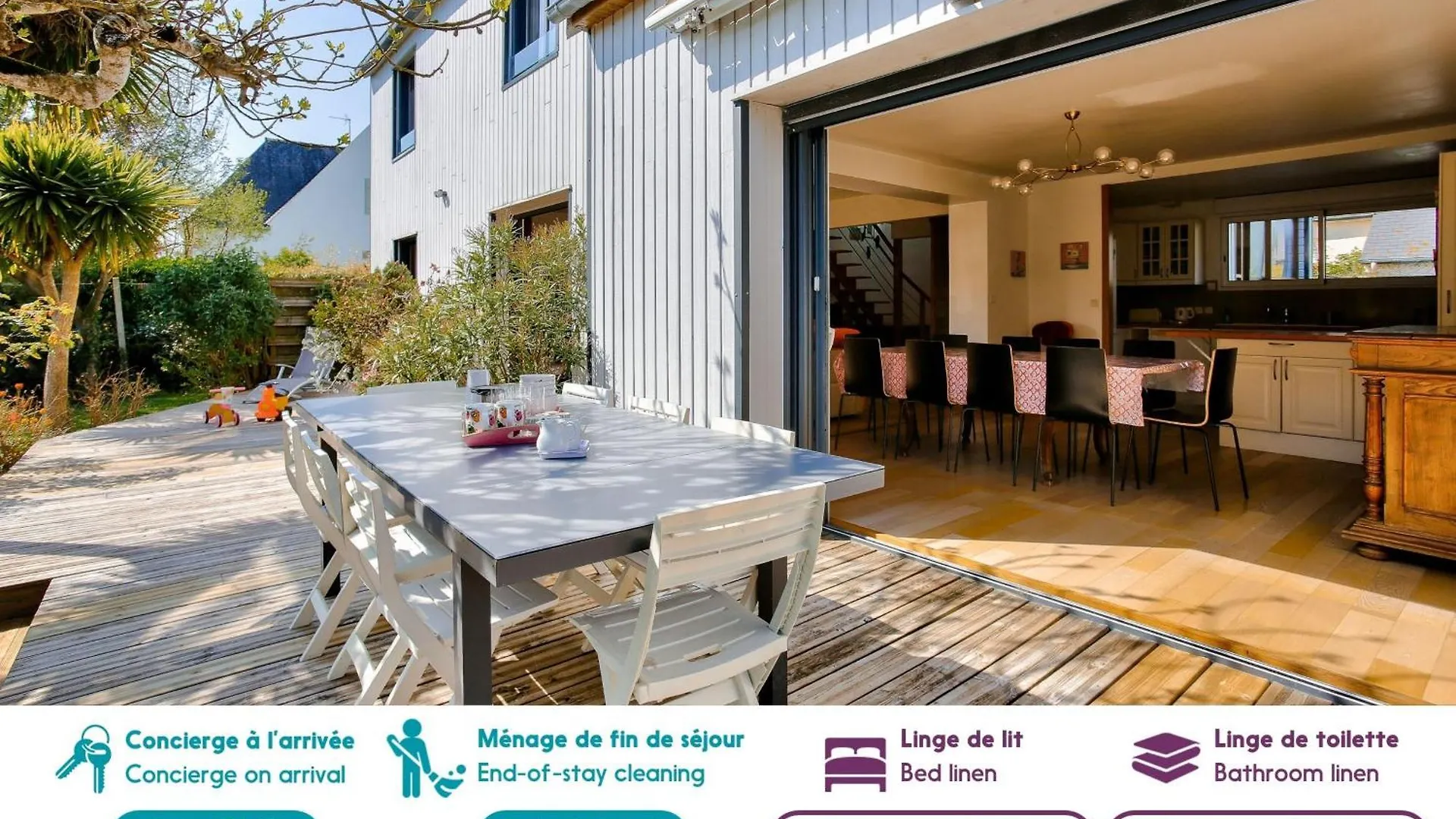 度假居 600M De La Plage, Jardin, Maison Pour 10 圣布里亚克滨海 法国